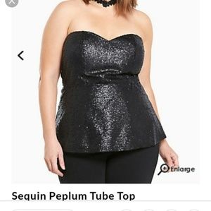 Sequins Peplum Top 3x Torrid